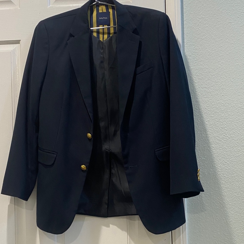 Nautica  Boys Dark Blue Blazer with Gold Buttons